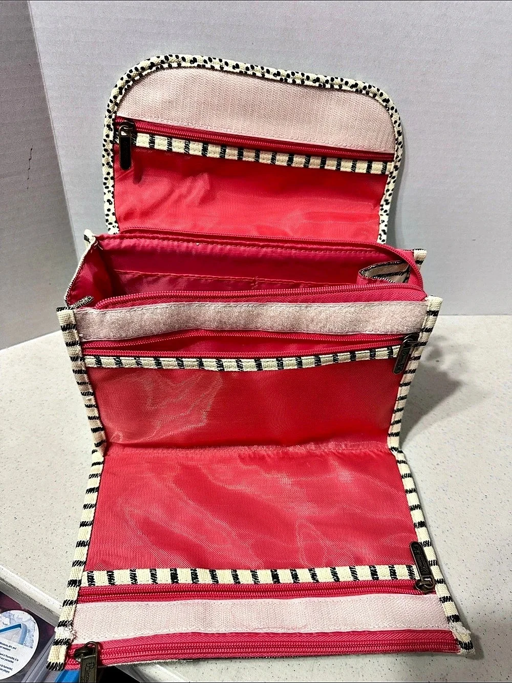 Primrose Hill Striped & Animal Print Cosmetic Bag